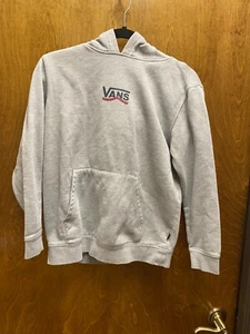 Youth "Vans" gray hooded sweatshirt 'Off the Wall'. Size Large - Picture 1 of 2