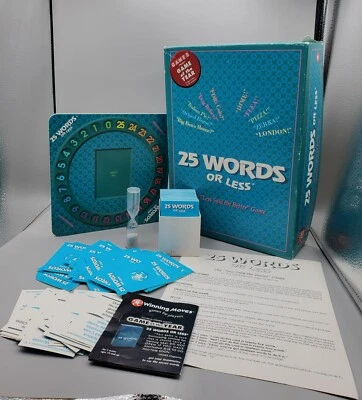 Winning Moves 25 Words Or Less Board Game Vintage 1996 Complete - Image 1 of 4