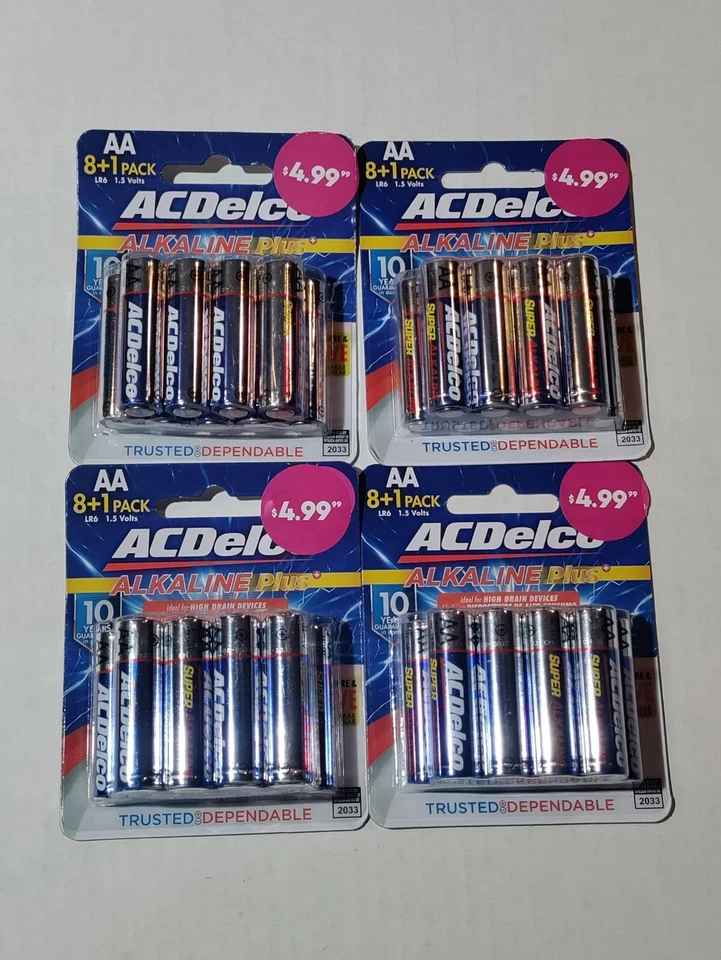 AC Delco AA Batteries 9 Pack x4 36 Total - Image 1 of 1