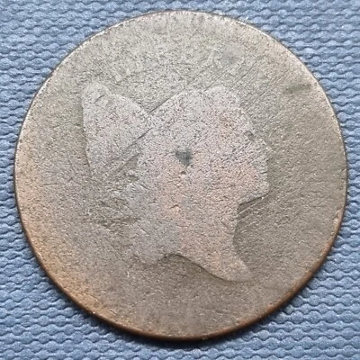 Gorra Liberty 1795 cabello suelto medio centavo 1/2c circulada #61497 Foto 1 de 2