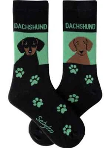 Dackel Hund Crew-Damensocken Größe 9-11 Sabyloo Neuheit Pfoten Mode neu - Bild 1 von 1