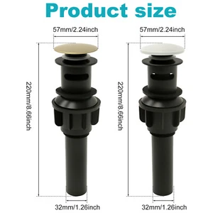 2Pcs Bathroom Sink Stopper Easy Install Pop Up Bathroom Sink Drain for beMHk - Picture 1 of 11