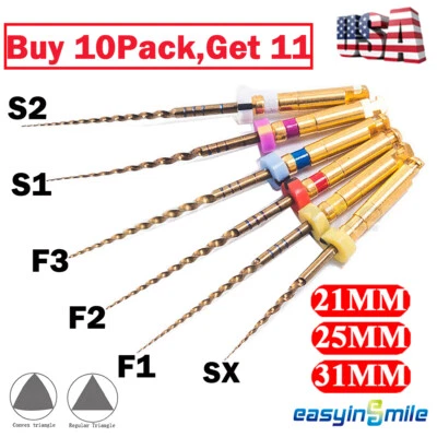 Limas rotativas de endodoncia dental lima de conducto radicular endo X-Pro limas de raíz cónicas doradas Foto 1 de 4