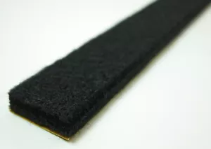 Felt Strip 50mm Wide, 6mm Thick From 1m - Felt Band Black - Strong Self Adhesive - Picture 1 of 7