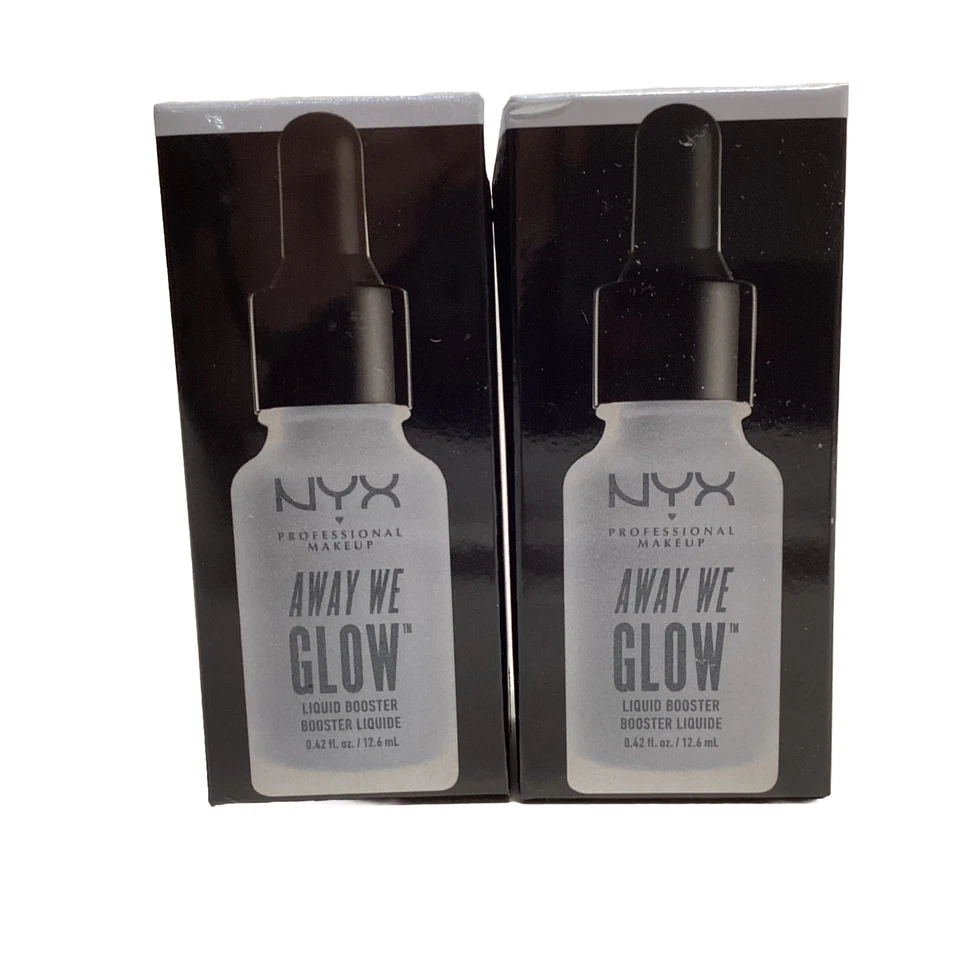 NYX Maquillaje Profesional Away We Glow Liquid Booster Iluminador Awglb01 Lote de 2 Foto 1 de 4