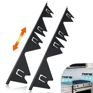 Stove Gap Covers Stainless Steel, 2 Pack Stove Gap Filler Easy Retractable Le... - Picture 1 of 7