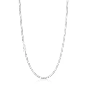 Zamel's Sterling Silver 50cm Curb Bevdicut Chain Women's Elegant Jewellery - Picture 1 of 1