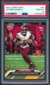 2024 Topps Now Jayden Daniels Offensive Rookie of the Year #24 PSA 10 GEM MINT - Bild 1 von 2