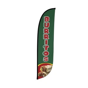 Feather Flag Banner - 12 Feet Tall Advertising Flags for Outdoor Business and... - Picture 1 of 3