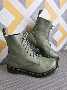 Dr Martens 1460 Pascal Green Butter Soft Leather Ankle Boots UK Size 8 - Picture 1 of 15