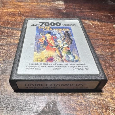 Dark Chambers - 1988 Authentic Atari 7800 Cartridge Tested & Working With Pics - Image 1 of 4
