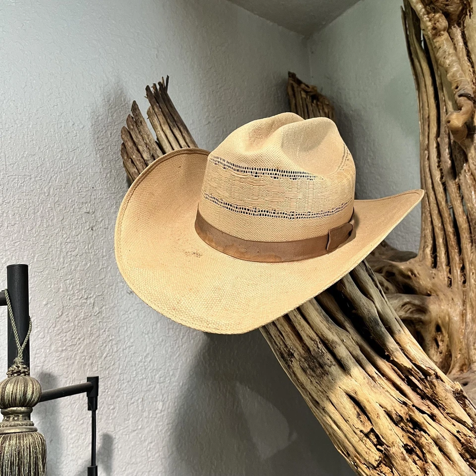  SOMBRERO VAQUERO/WESTERN STRAW U-ROLLIT BAILEY VINTAGE Talla 7 1/8 POR TOM FERGERSON Foto 1 de 4