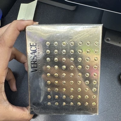 Versace джинсы Couture туалетная вода спрей 2,5 унц, новый и запечатанный  - Изображение 1 из 4