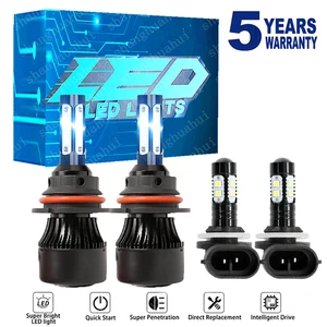For Dodge Dakota 2001-2004 Combo 9007 LED Headlight + 881 Fog Light Bulbs Kit WH - Bild 1 von 13