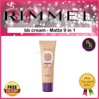 Rimmel BB Cream Matte 9 in 1 Skin Perfecting Make Up Medium 30ml - New Free Post - Image 1 of 4