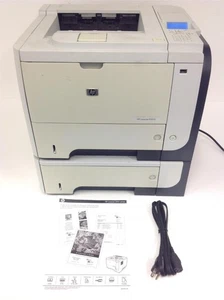 HP LaserJet P3015 Monochrome Printer 128MB w/Extra Tray,144K PC No Toner WORKING - Picture 1 of 16