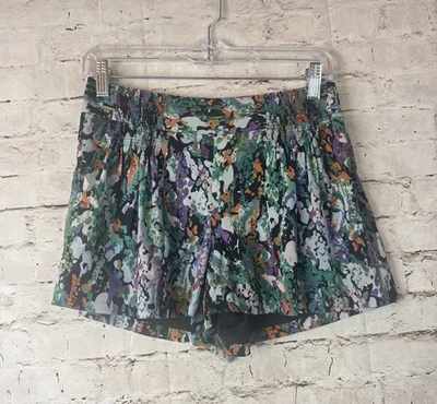 Catherine Malandrino Women's Size 0 Multicolor Silk Lined Mini Shorts Pockets - Image 1 of 4