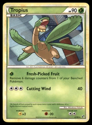 Tropius 22/90 HGSS Undaunted Regular Non Holo Pokemon Card Moderately Played MP - Image 1 of 2
