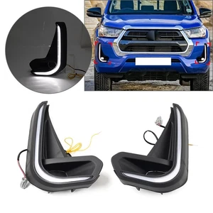 1 par de luces de marcha diurna DRL intermitentes para Toyota Hilux Revo 2020-2022 - Imagen 1 de 15