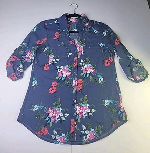 Express The Portofino Shirt Navy  button-down blouse Size SP Retail $49.90 - Bild 1 von 22