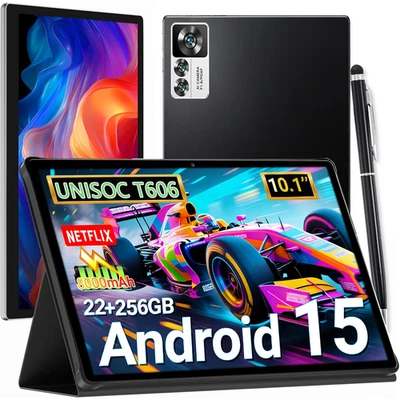 2025 Neu 10Zoll Tablet Android 15 22+256GB 5G WlFI Doppelte App/Screen Mirroring - Bild 1 von 4