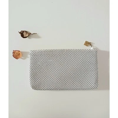 Cartera clutch vintage de malla metálica blanca Whiting & Davis DEFECTUOSA Foto 1 de 4