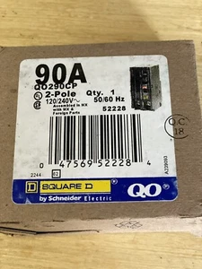 Square D 90A QO290CP 2-Pole 120/240V Circuit Breaker Schneider - New!!! - Picture 1 of 5