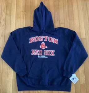 NEW Boston Red Sox MLB Navy Pullover Hoodie Sweatshirt Size Large Genuine Merch - Picture 1 of 5