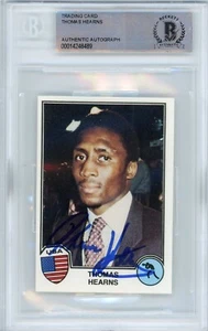 Thomas Hitman Hearns 1981 Panini Sport Superstars #71 Rookie Autograph Beckett - Picture 1 of 3