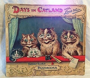 Louis Wain - Days In Catland - 1903, Father Tuck's Panorama, 14 moveable figures - Bild 1 von 11