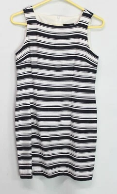 Positive Attitude Women's Dress Stripes Navy/White Petite Size 4P - Image 1 of 4