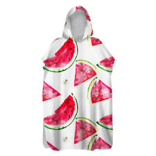 Fruit Watermelon Adult Kid Hooded Beach Towel Poncho Spa Swim Changing Robe Gift