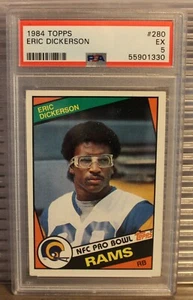 1984 Topps Eric Dickerson #280 Rookie Card PSA 5 with FREE SHIPPING! - Foto 1 di 2