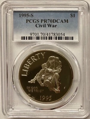 1995-S Civil War Battlefield Preservation Silver Dollar PCGS Proof-70 DCAM - Image 1 of 4