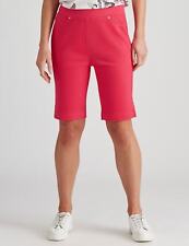 MILLERS - Womens Pink Shorts - Summer Clothing - Mid Thigh High Waist - Bermuda