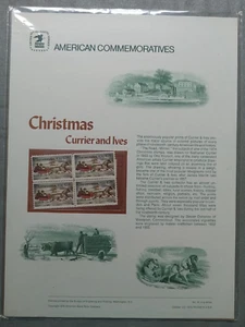 American Commemoratives 1977 CHRISTMAS Currier and Ives block of 4 stamps - Picture 1 of 2