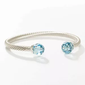 Touchstone Crystal by Swarovski  A Twist Bracelet, Aqua - BNIB - New Line -  - Picture 1 of 2