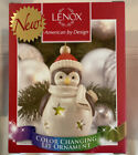 NEW Lenox Penguin Color Changing Ceramic Christmas Ornament Stars Light Up NEW
