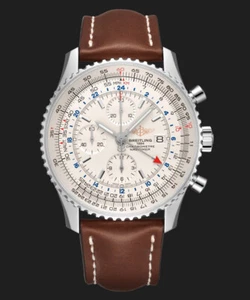 Breitling Navitimer World Chronograph GMT Edelstahl Dual Timezone A24322 - Bild 1 von 4