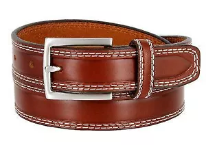 S074 Vera Pelle italienischer eleganter Designer-Gürtel aus echtem Leder 1-1/8 Zoll breit - Bild 1 von 4