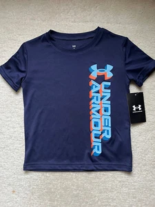 UNDER ARMOUR SHORT SLEEVE t-SHIRT BOYS SIZE 4 4T NEW Blue Navy. - Picture 1 of 1