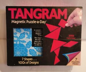 TANGRAM Magnet Puzzle A Day 2006 Desk Calendar. Office Brain Game Twister Shapes