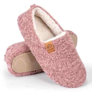 Everfoams Women's Slip on Ladies Soft Memory Foam Slipper Size pink - Picture 1 of 5