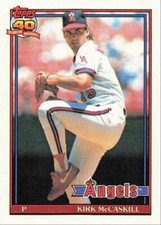 1991 Topps Baseball Kirk McCaskill California Angels #532
