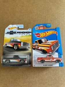 Hot Wheels Lot 2x '83 Chevy Silverado 100 Years / HW City D26 - Picture 1 of 1