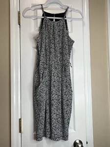 Vestido Mujer Talla 6 Bisou Bisou Bolsillos Blanco y Negro Halter Top Sin Cinturón - Imagen 1 de 5