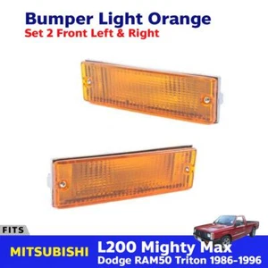Fog Lights Front Bumper Lamp Fits Mitsubishi L200 Dodge Ram-50 Ute 1987-1996 P10 - Picture 1 of 7