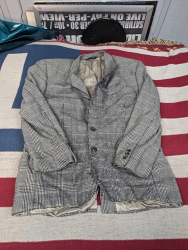 Blazer Burberrys vintage uomo 44 plaid grigio lana giacca cappotto sportivo Burberry