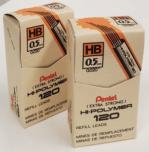 Pentel HB 0.5mm Extra Strong Hi-Polymer Lead Refill 2 Boxes of 120 ea/240 total - Picture 1 of 10