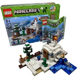 Lego Minecraft 21120 Snow Hideout (Missing Some Pieces) W Manual Box Incomplete